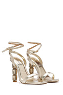 Women's Gold Ankle Strap High Heel Sandals | Derimod