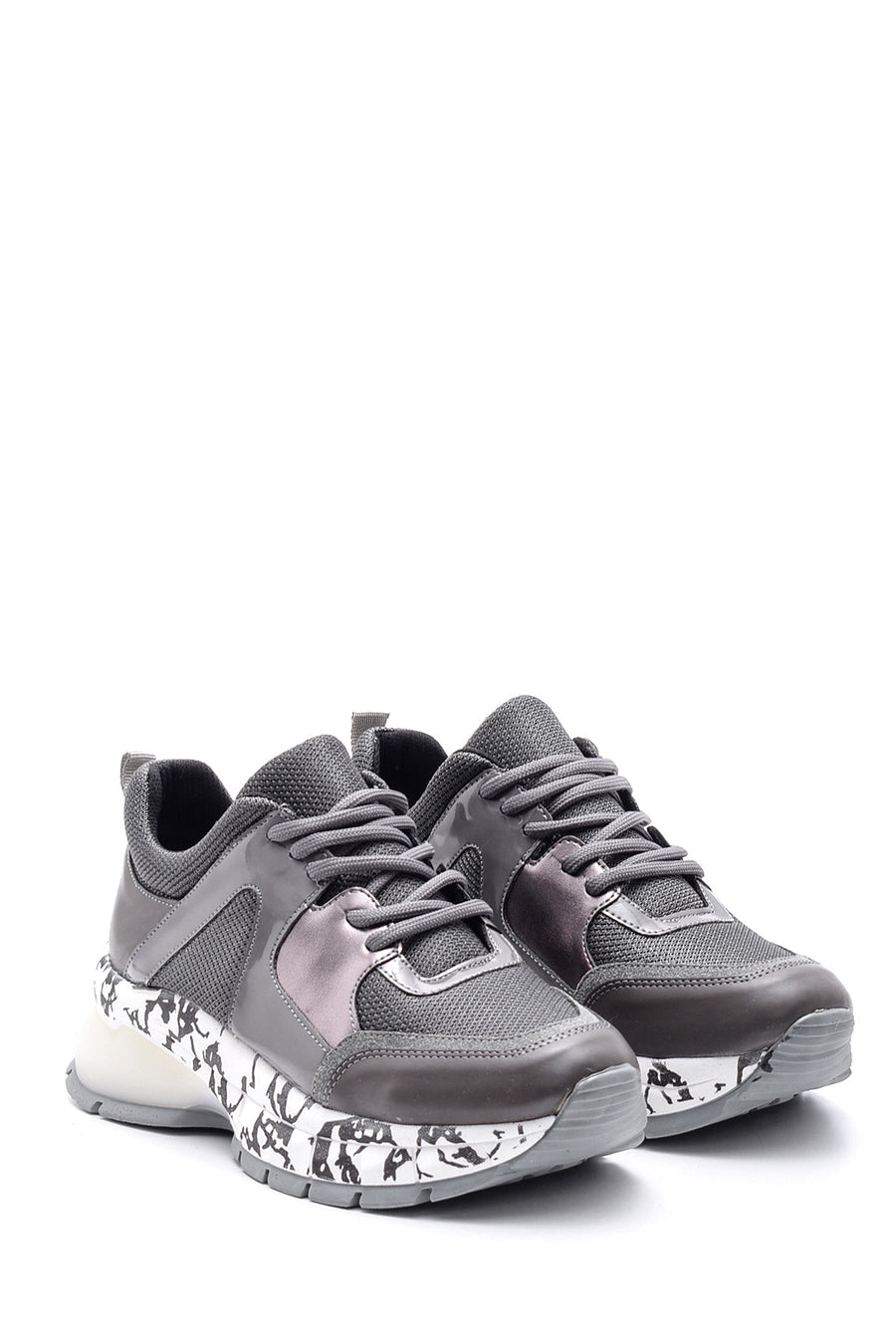 Women's High-Sole Patterned Sneaker