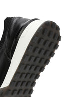 Men's Black Thick Sole Lace-up Leather Casual Sneaker | Derimod