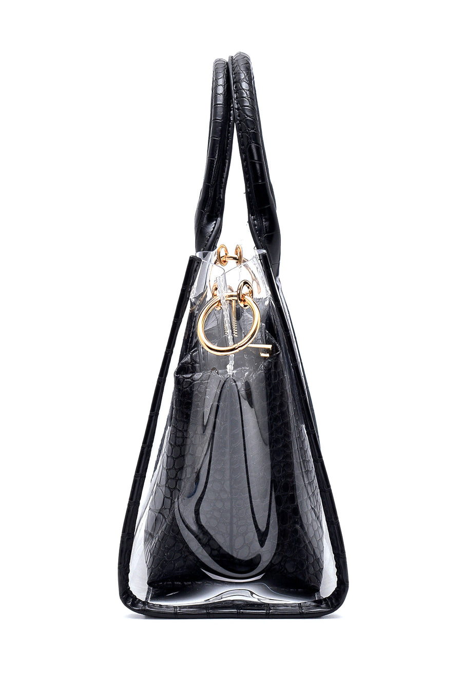 Women's Transparent Crocodile Patterned Shoulder Bag