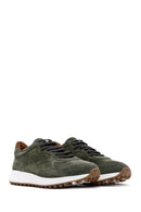 Men's Khaki Leather Oxford Shoes | Derimod