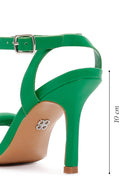 Women's Green Ankle Strap Thin Heel Sandals | Derimod