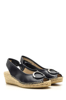 Women's Wedge Heeled Open Toe Espadrille Shoes | Derimod