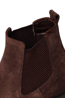 Male Brown Suede Chelsea Boots | Derimod