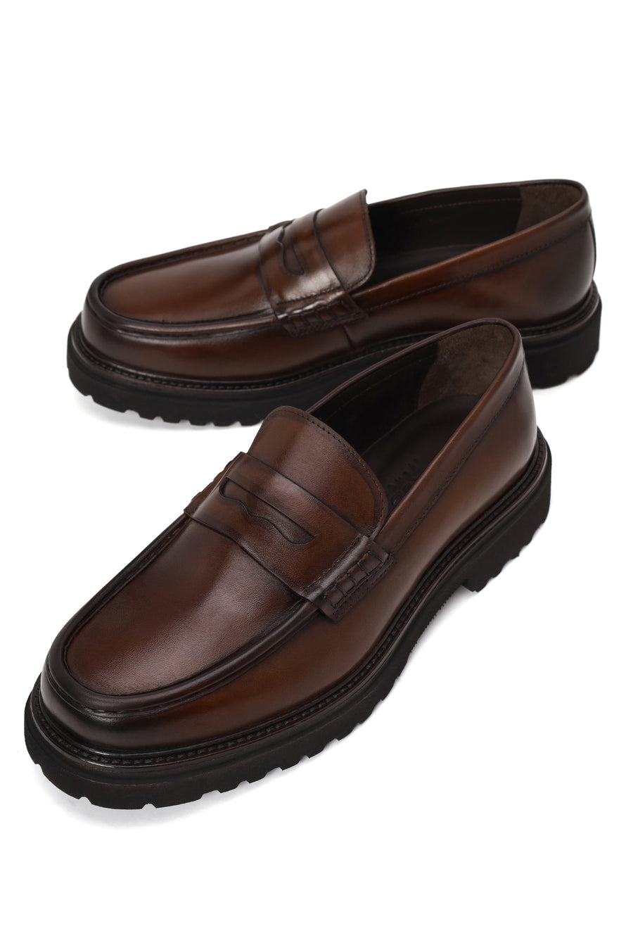Male Brown Leather Casual Loafer