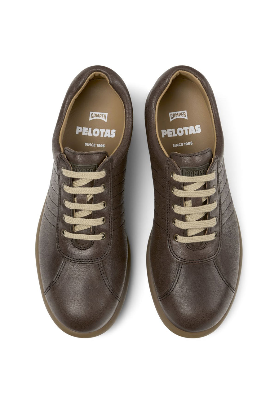Camper Brown Women's Pelotas Ariel Leather Sports Shoes