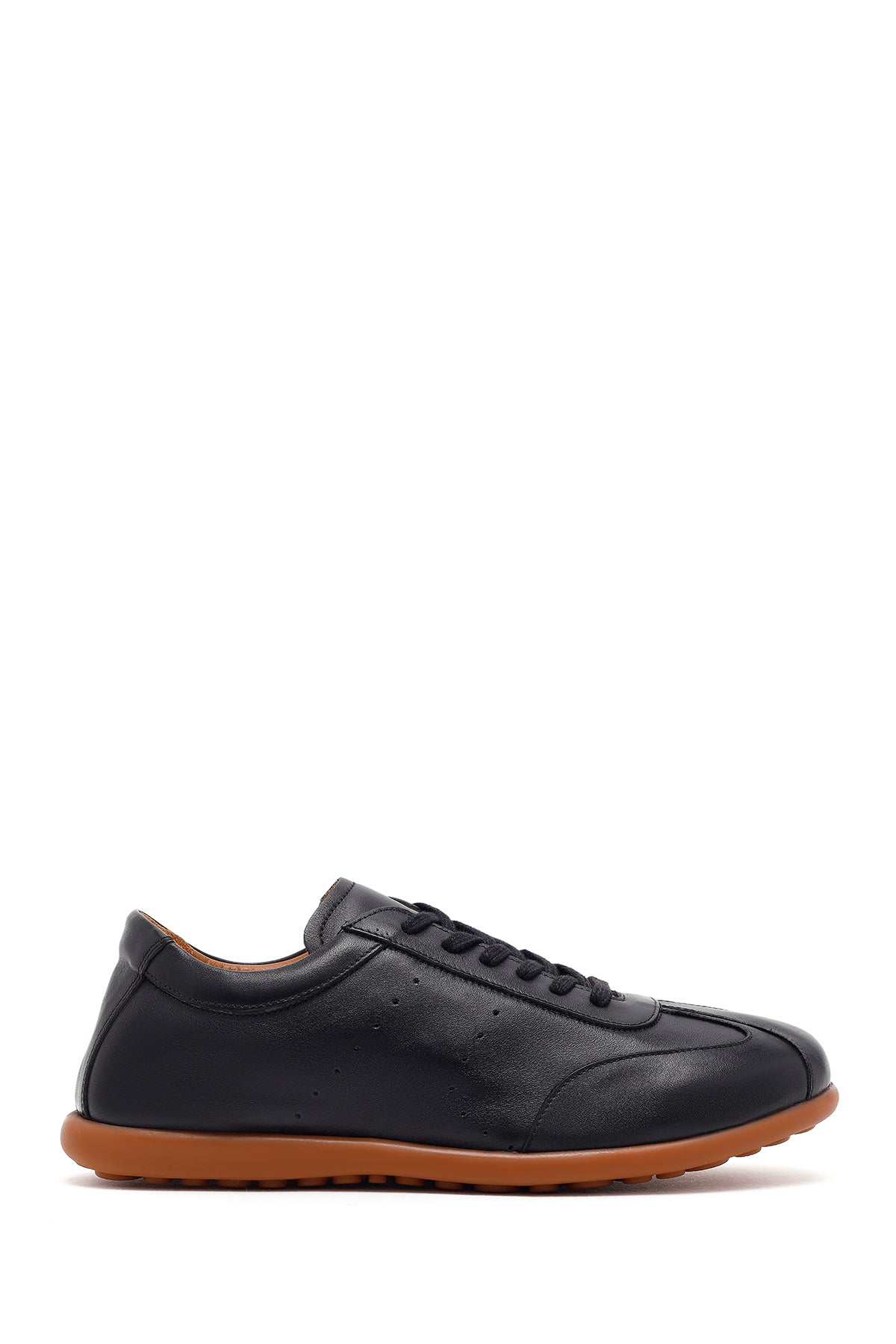 Men's Black Lace-up Leather Sneaker 26SFD688518 | Derimod