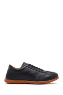 Men's Black Lace-up Leather Sneaker | Derimod