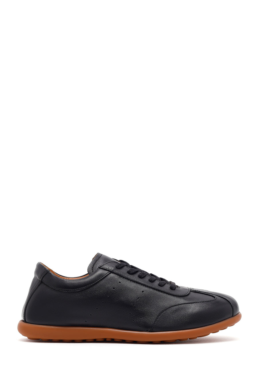 Men's Black Lace-up Leather Sneaker 26SFD688518 | Derimod