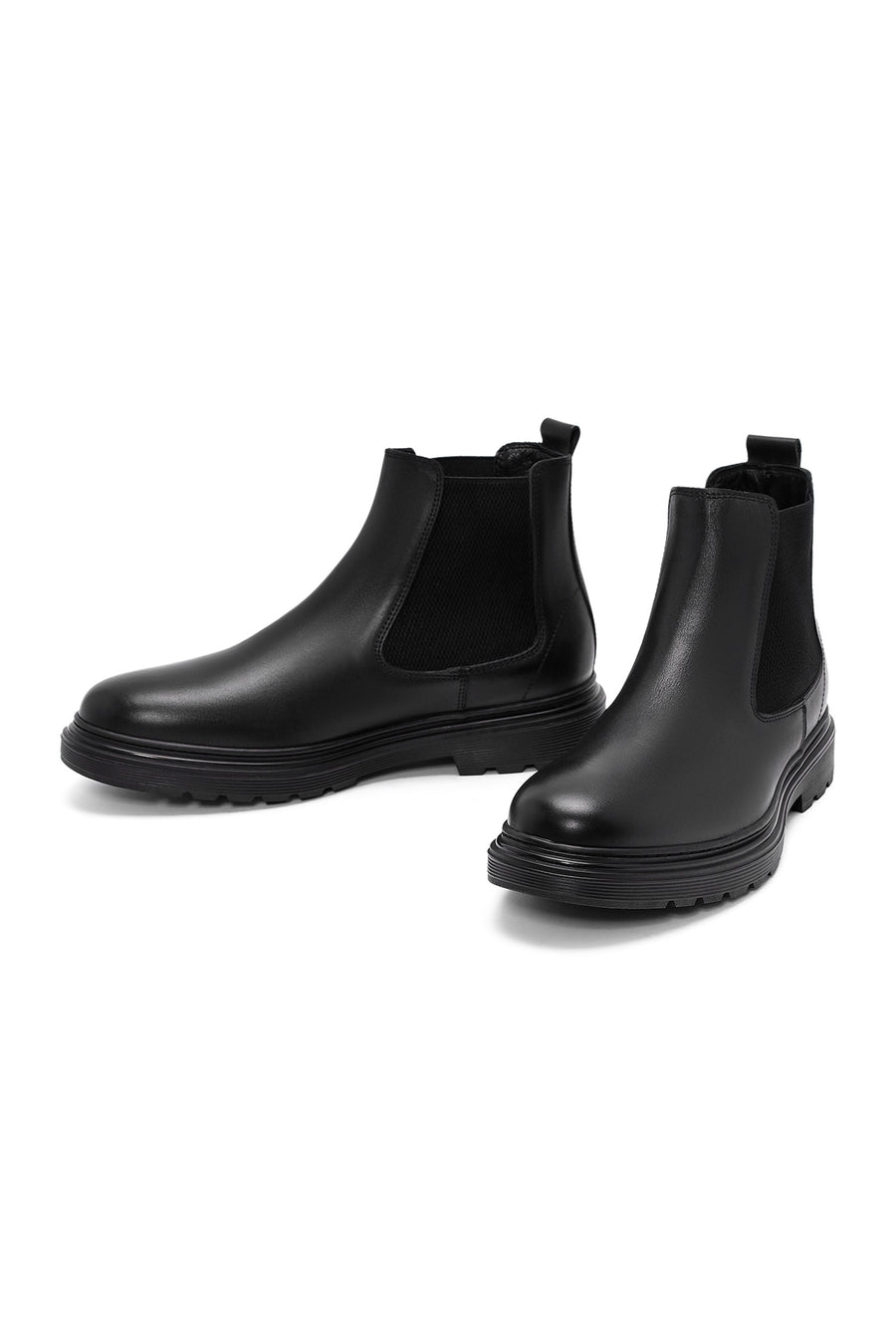 Men's Black Leather Chelsea Boots