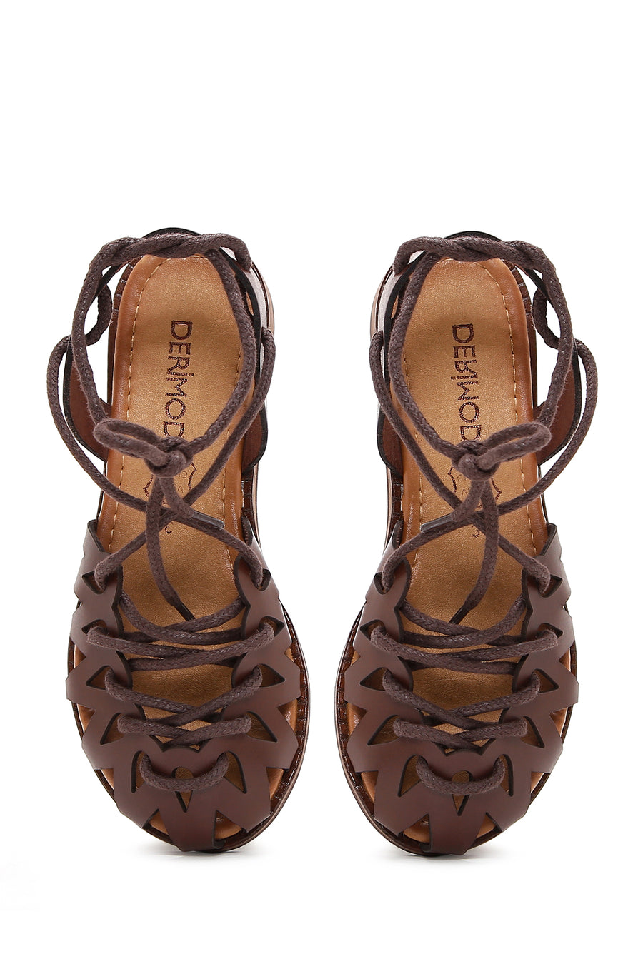 Women's Brown Ankle-Strap Leather Bodrum Sandals