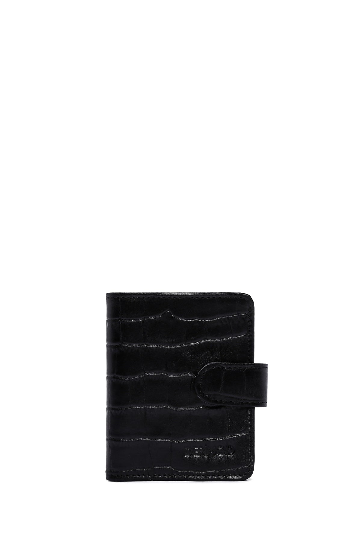 Men's Black Leather Card Holder 000A2D3075E3 | Derimod