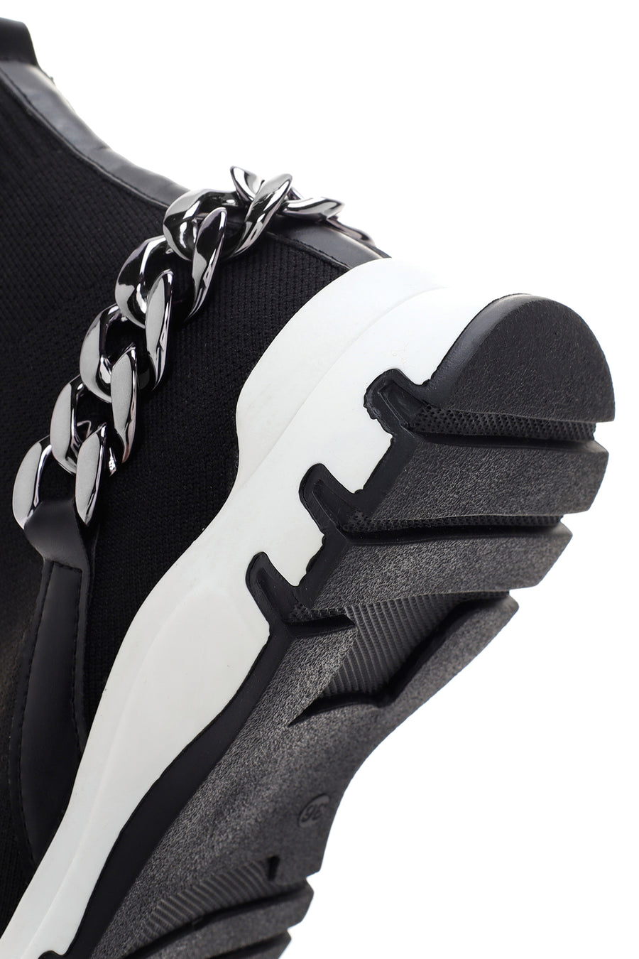 Kadın Siyah Kalın Tabanlı Bilekli Sneaker
