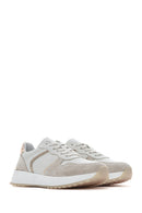 Women's Beige Lace-up Leather Sneaker | Derimod