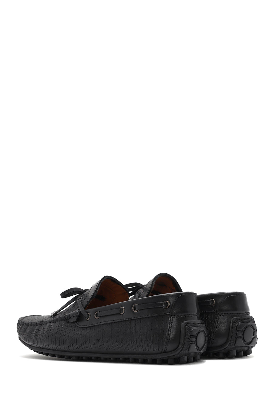 Men's Black Leather Casual Loafer
