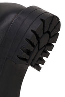 Woman Black Leather Chelsea Boots | Derimod