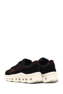 Women's Black Lace-Up Thick-Soled Leather Sneaker | Derimod