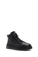 Men's Black Zippered Leather Sports Boots | Derimod