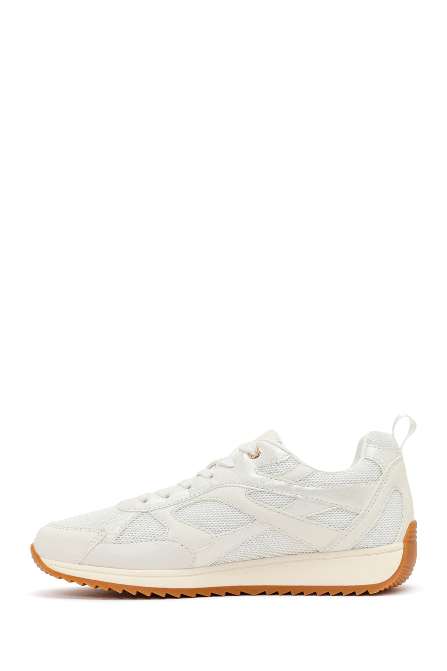 Women's White Lace-Up Sneaker