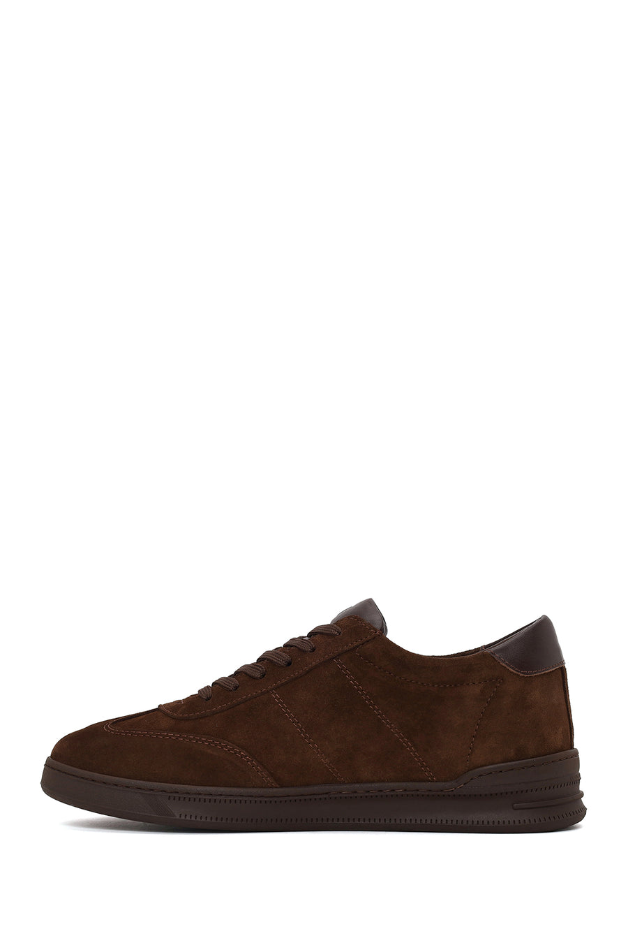 Male Brown Lace-Up Suede Leather Sneaker