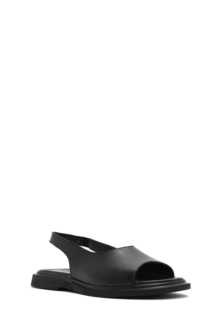 Women's Black Leather Sandals