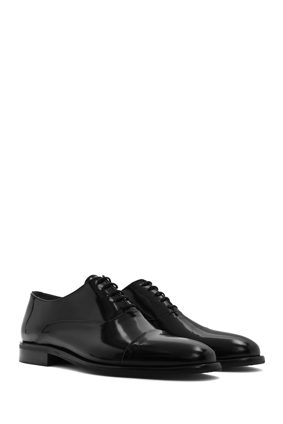 Men's Black Laced Leather Classic Shoes