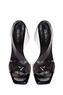 Women's Black Transparent Heeled Sandals | Derimod