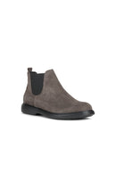 Geox Men's Brown Ottavio Suede Leather Chelsea Boots | Derimod