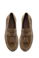Male Tan Tasselled Suede Casual Loafer | Derimod