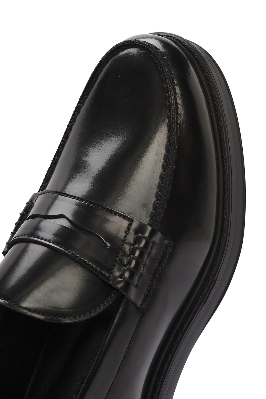 Male Black Leather Loafer