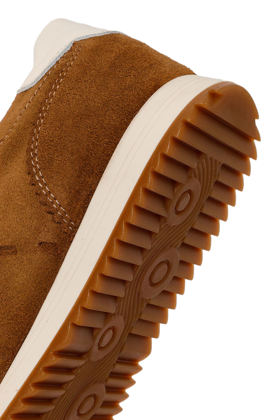 Woman Tan Lace-Up Suede Leather Sneakers