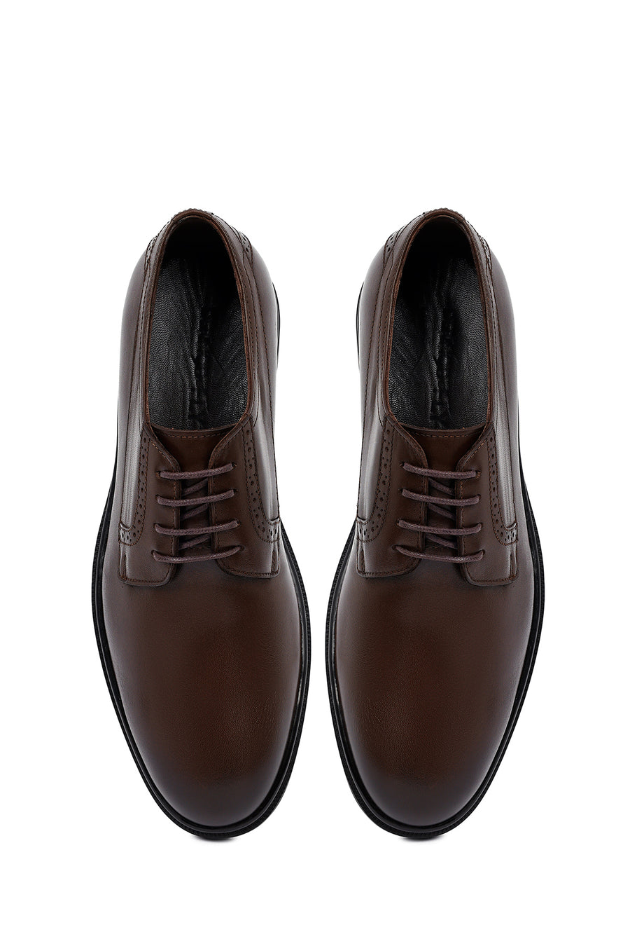 Men's Brown Lace Up Leather Casual Shoes