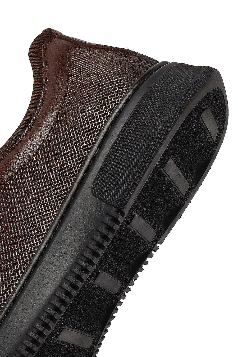 Erkek Kahverengi Bağcıklı Deri Sneaker