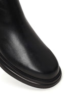 Male Black Leather Chelsea Boots | Derimod