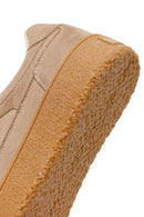 Women's Beige Lace-Up Chunky Sole Suede Sneaker | Derimod