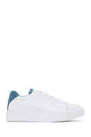 Men's White Leather Thick Soled Sneaker | Derimod