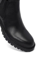 Male Black Leather Casual Chelsea Boots | Derimod