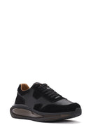 Men's Black Thick Sole Lace Up Leather Sneaker | Derimod