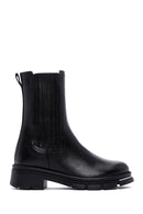 Women's Black Leather Chelsea Boots | Derimod