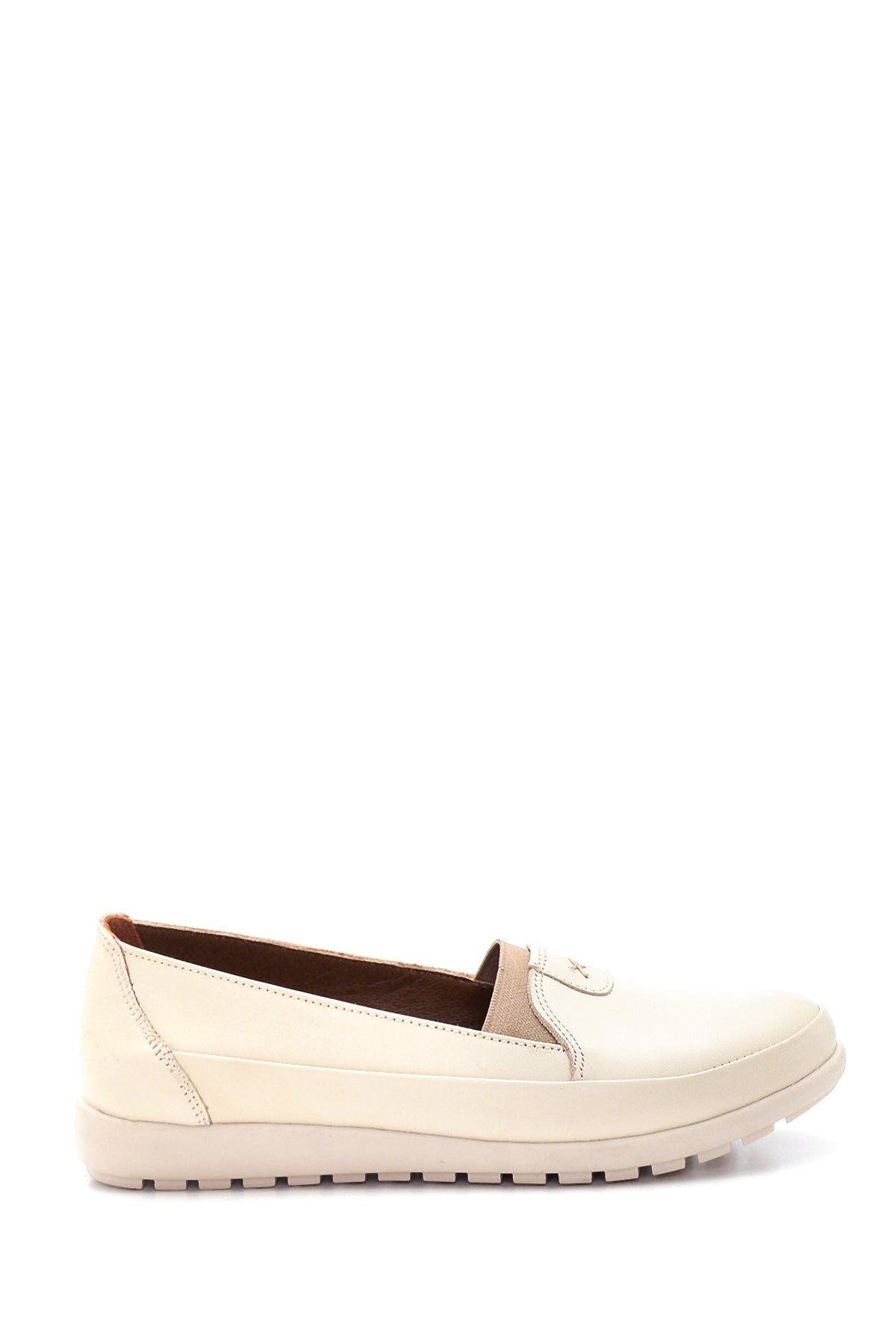 Kadın Bej Deri Comfort Loafer 22SFD420418 | Derimod
