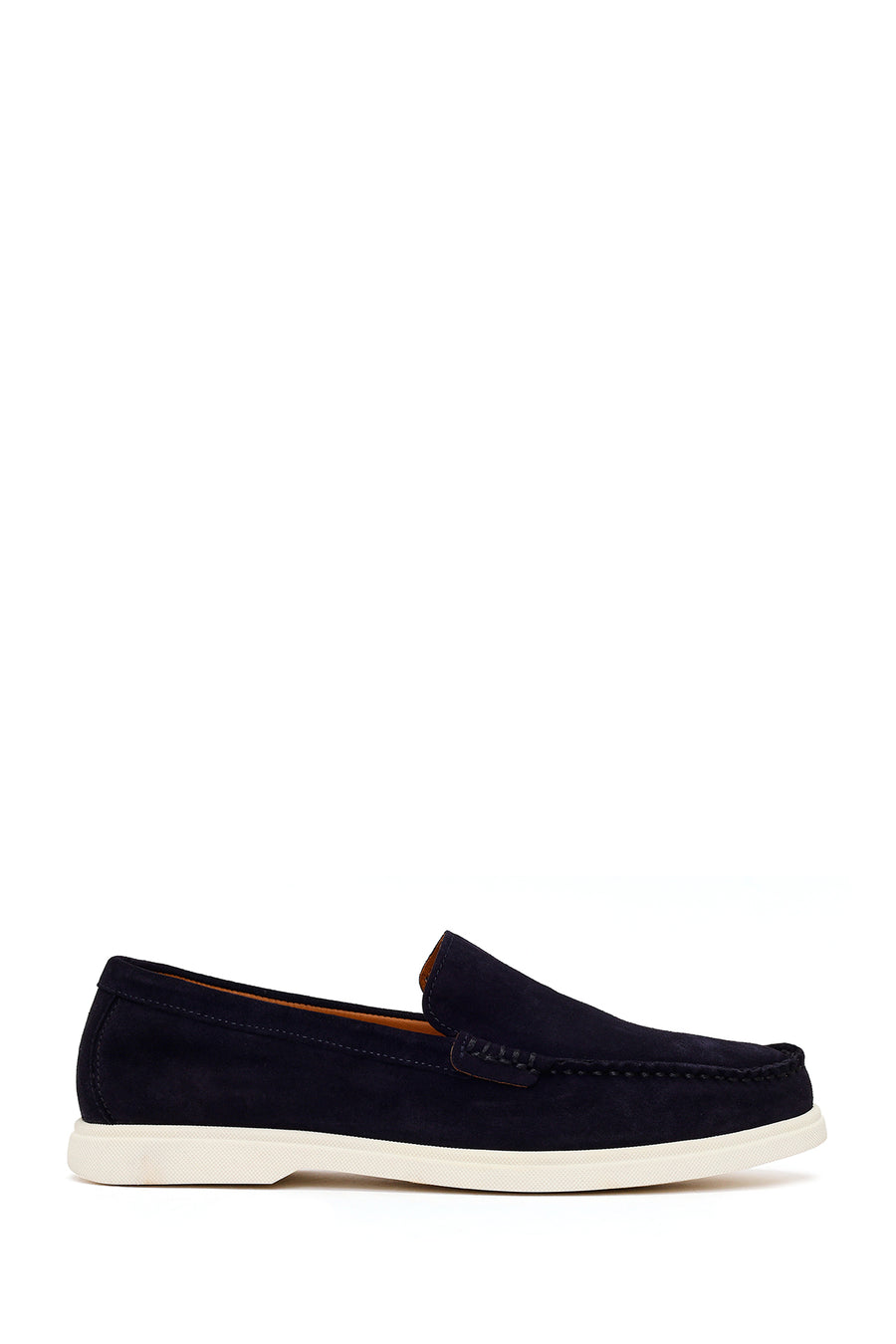 Male Navy Suede Leather Loafer 26SFD632010 | Derimod