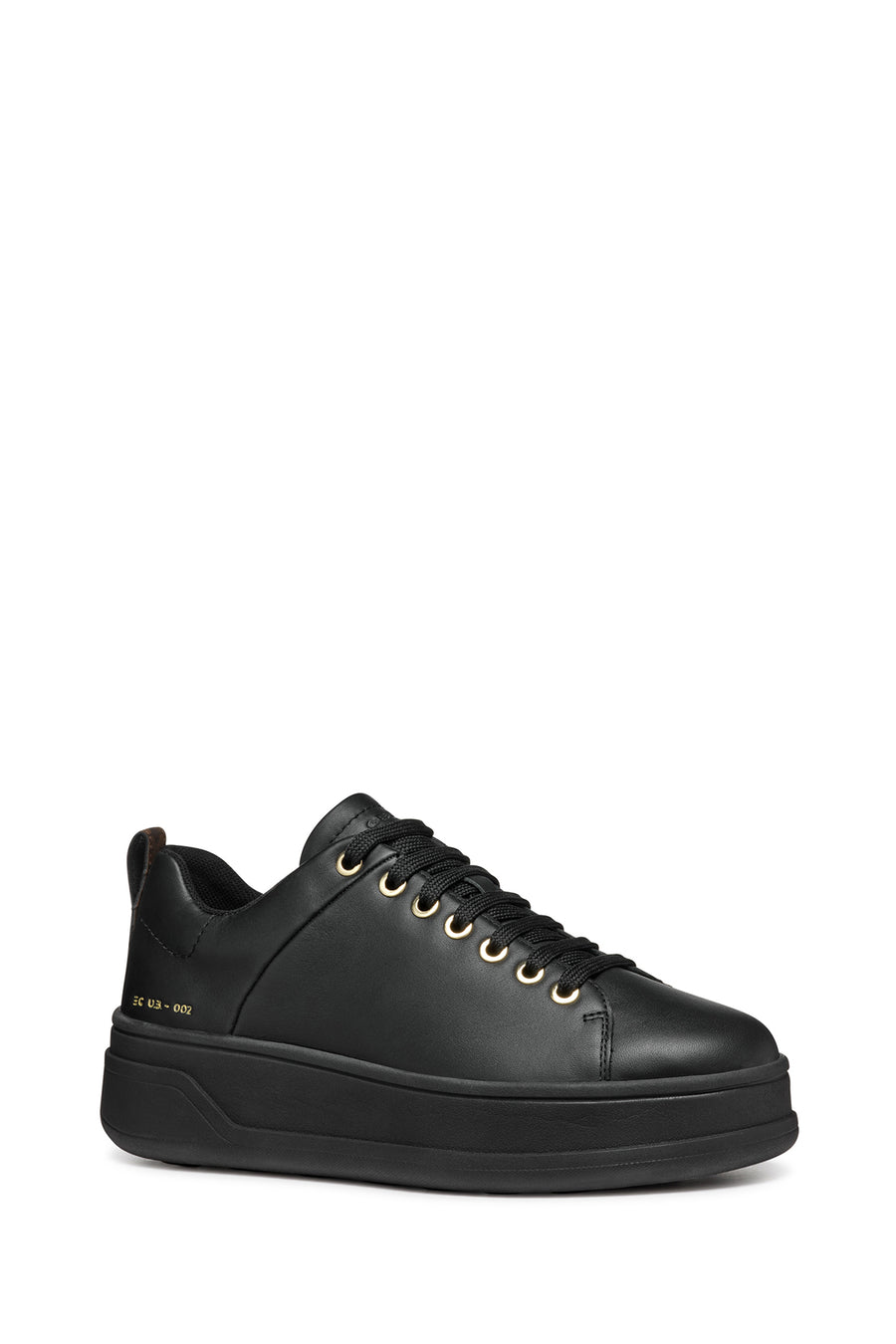 Geox Kadın Siyah Spherica Ecub-2 Bağcıklı Deri Sneaker