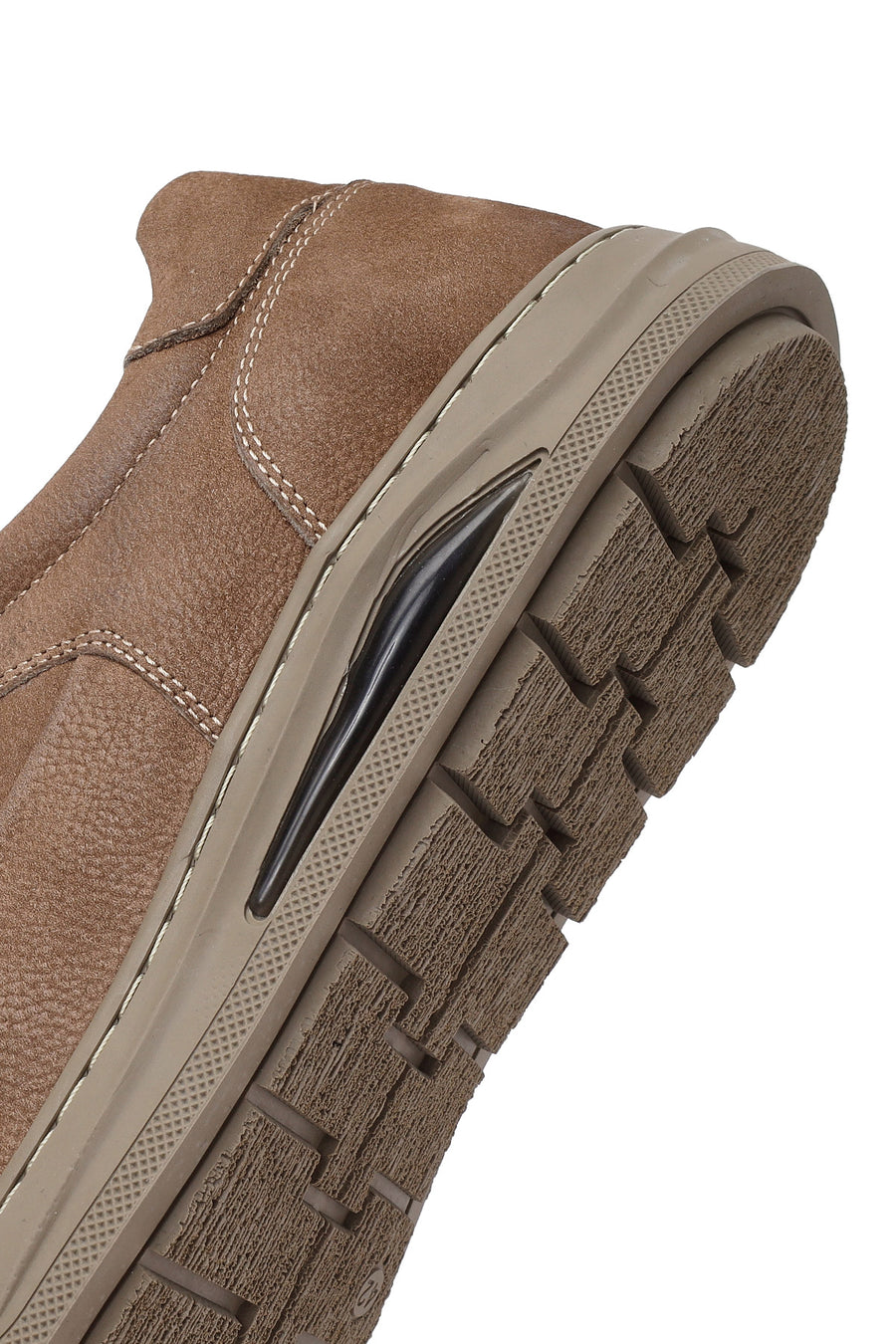 Erkek Bej Bağcıklı Nubuk Deri Sneaker