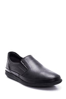 Erkek Siyah Deri Delikli Spor Loafer | Derimod