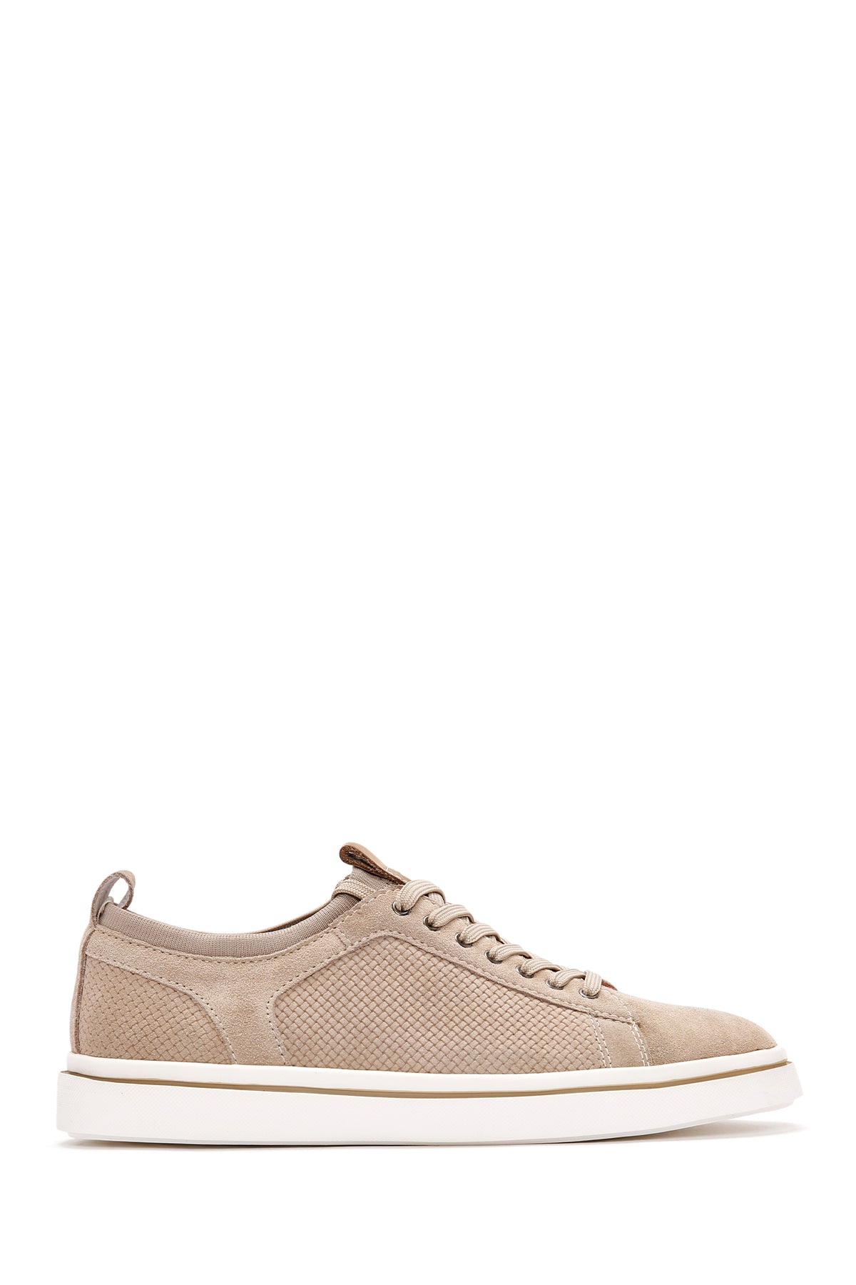 Men's Beige Lace-Up Suede Leather Sneaker 25SFD690610 | Derimod