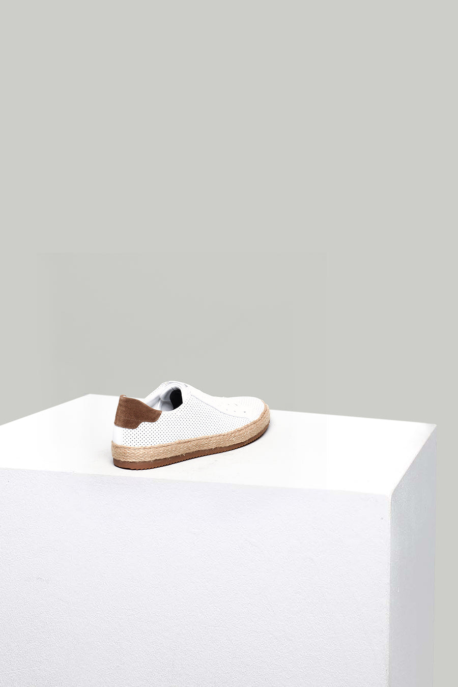 Perforated Men's Leather Espadrilles