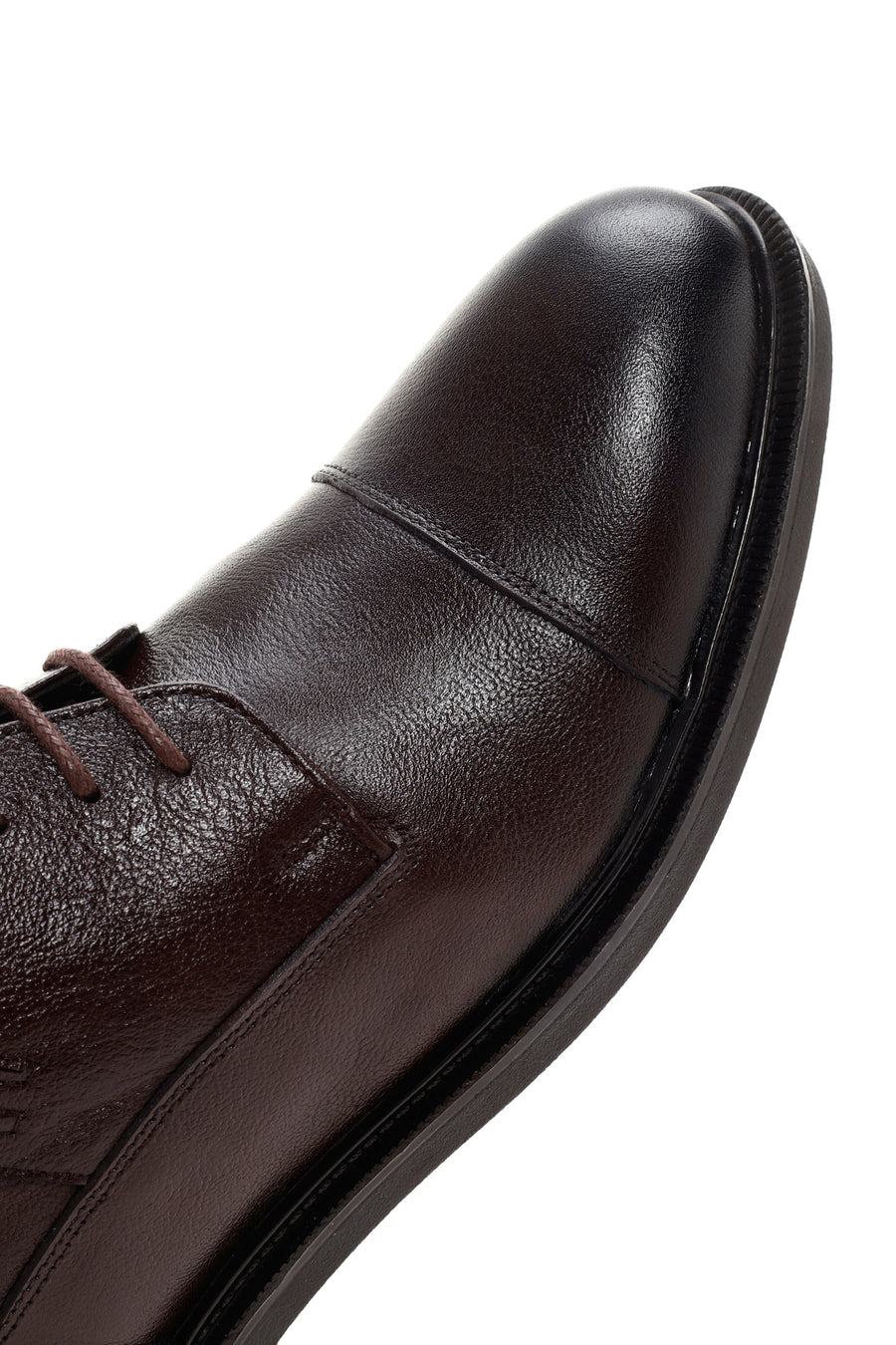 Men's Brown Leather Zippered Casual Boots