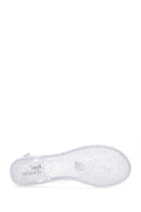 Women's Silver Jelly Stone Flip Flops Sandals | Derimod