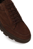 Male Brown Lace-Up Nubuck Leather Casual Sneaker | Derimod