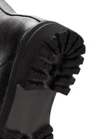 Women's Black Zippered Leather Boots | Derimod